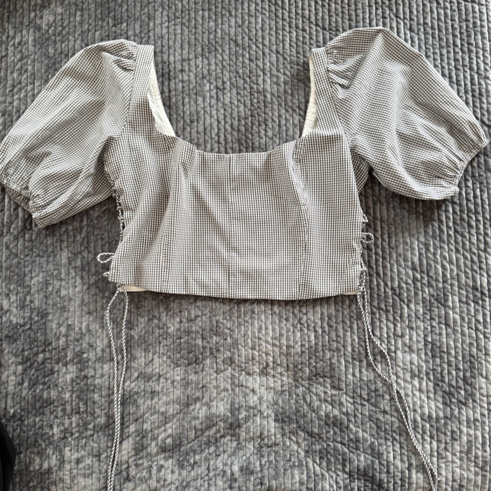 Abercrombie Gingham Crop Top